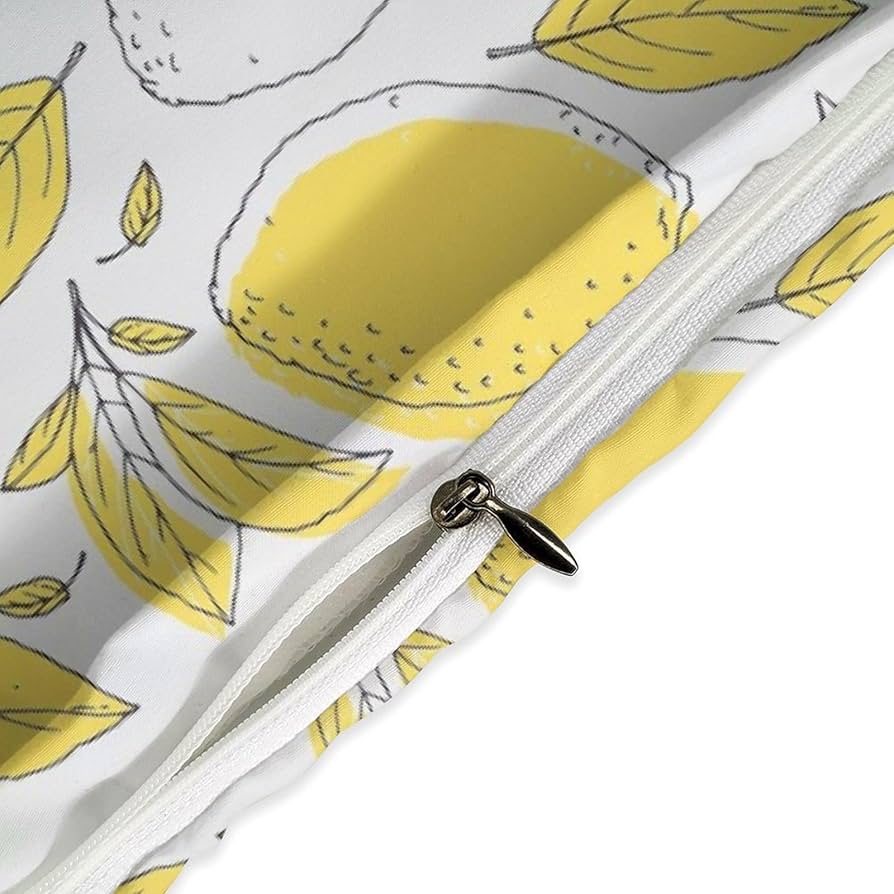 レモン柄布団カバーとクッションセット Amazon｜3点セット レモン柄 布団カバー 掛け布団カバー 枕